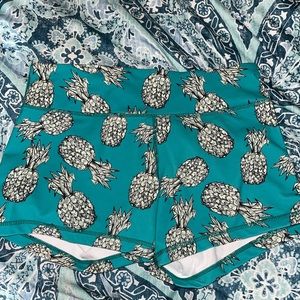 Pineapple spandex shorts